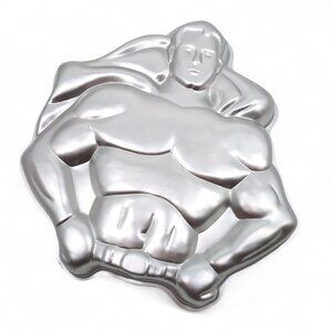 VTG 1977 Wilton Superman Cake Pan DC Comics Superhero 502-1212‎ Baking Mold